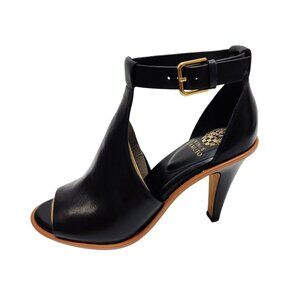 Vince Camuto Womens Black Peep Toe Heeled Sandals Size 9.5M